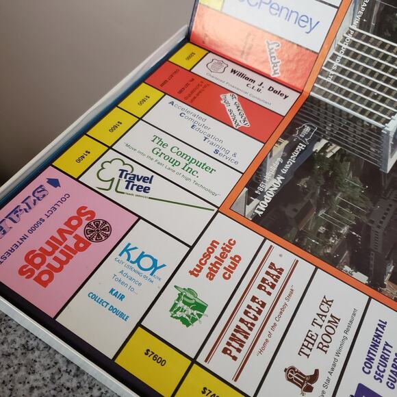 Hometown Monopoly Tucson Arizona Board Game 1983 New Open Box - Picture 8 of 15